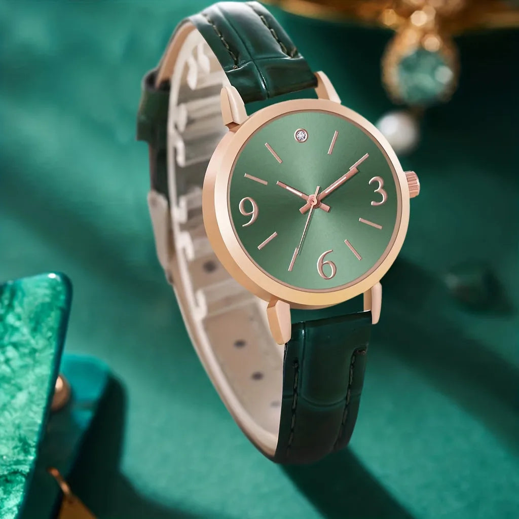 Caresse vert, montre pour femme