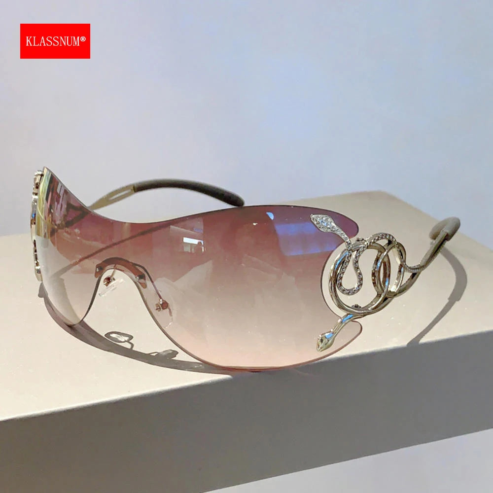 Lunettes de soleil sans monture  pour femmes,