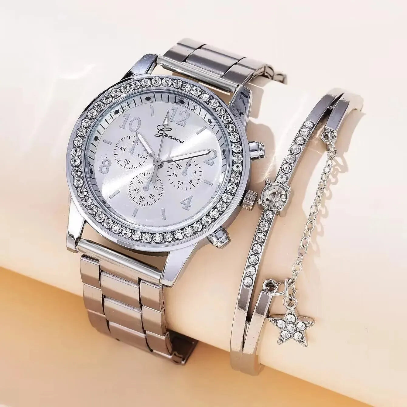 Diamant cristal, montre pour femme