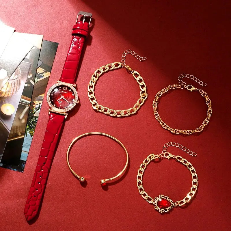 Diamant rouge, montre pour femme