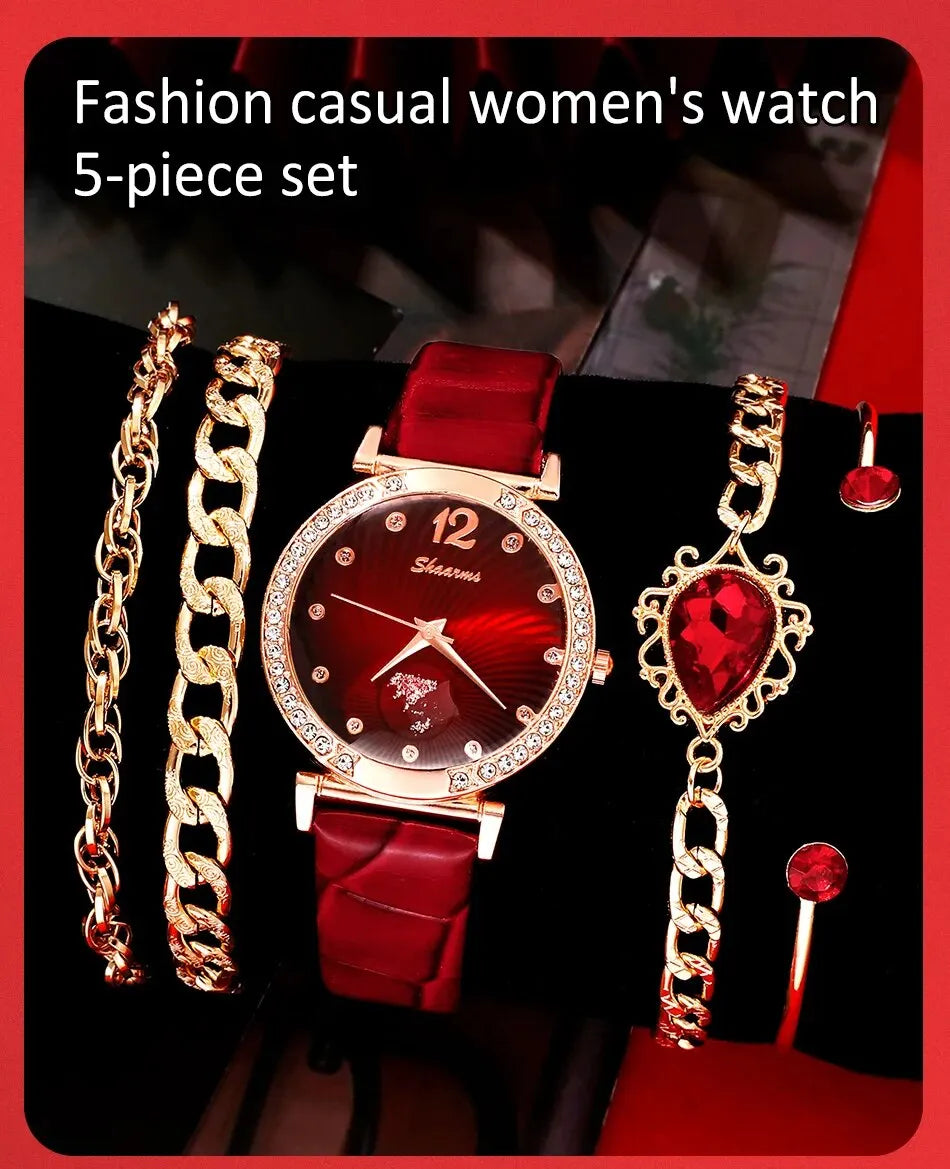 Diamant rouge, montre pour femme