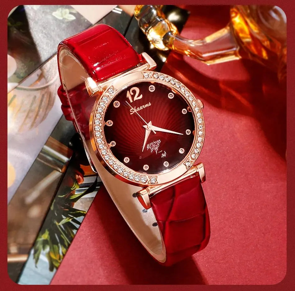 Diamant rouge, montre pour femme