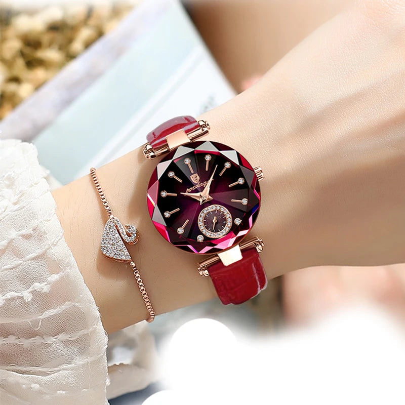 Diamant rouge, montre pour femme