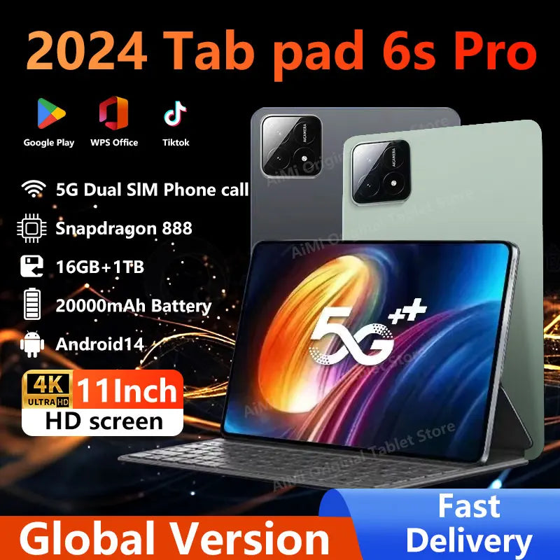 Tablette 11 pouces HD 4K Android 14