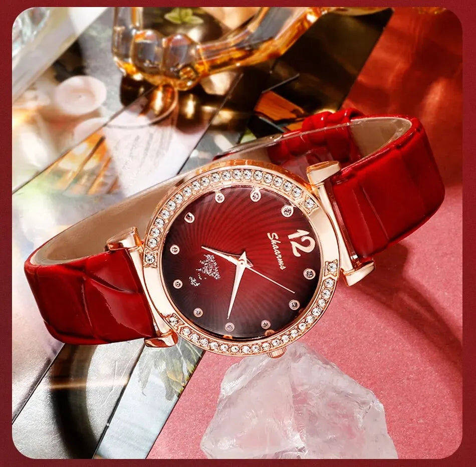 Diamant rouge, montre pour femme