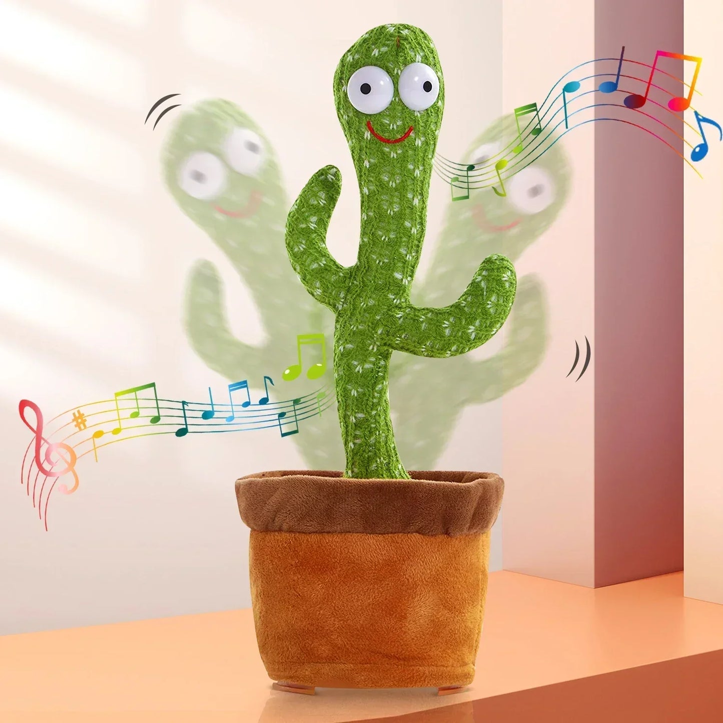 Un jouet parlant en forme de cactus qui peut être chargé