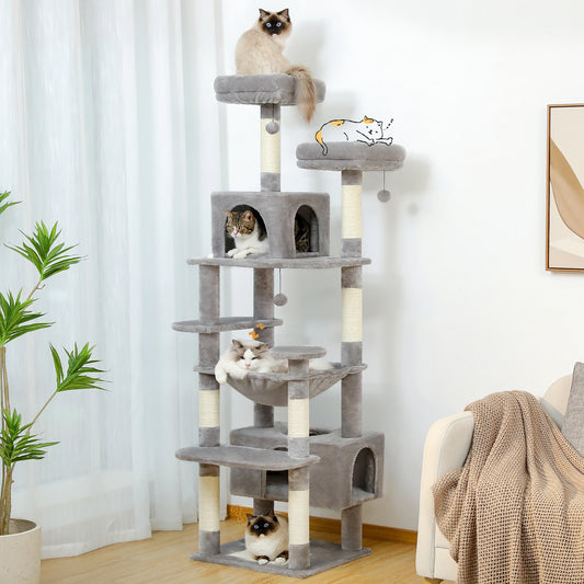 Grand arbre à chat et tour de 184 cm pour chats