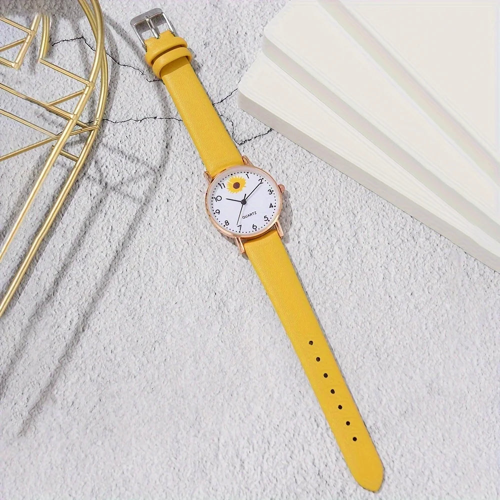 Fleur marguerite , montre pour femme