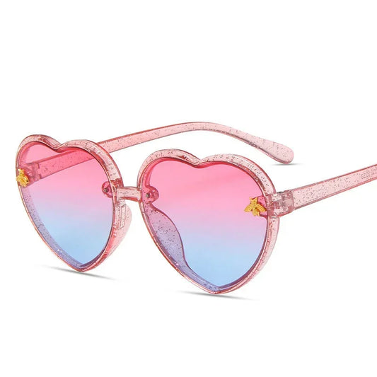 Lunettes de soleil tendance pour enfants en forme de cœur