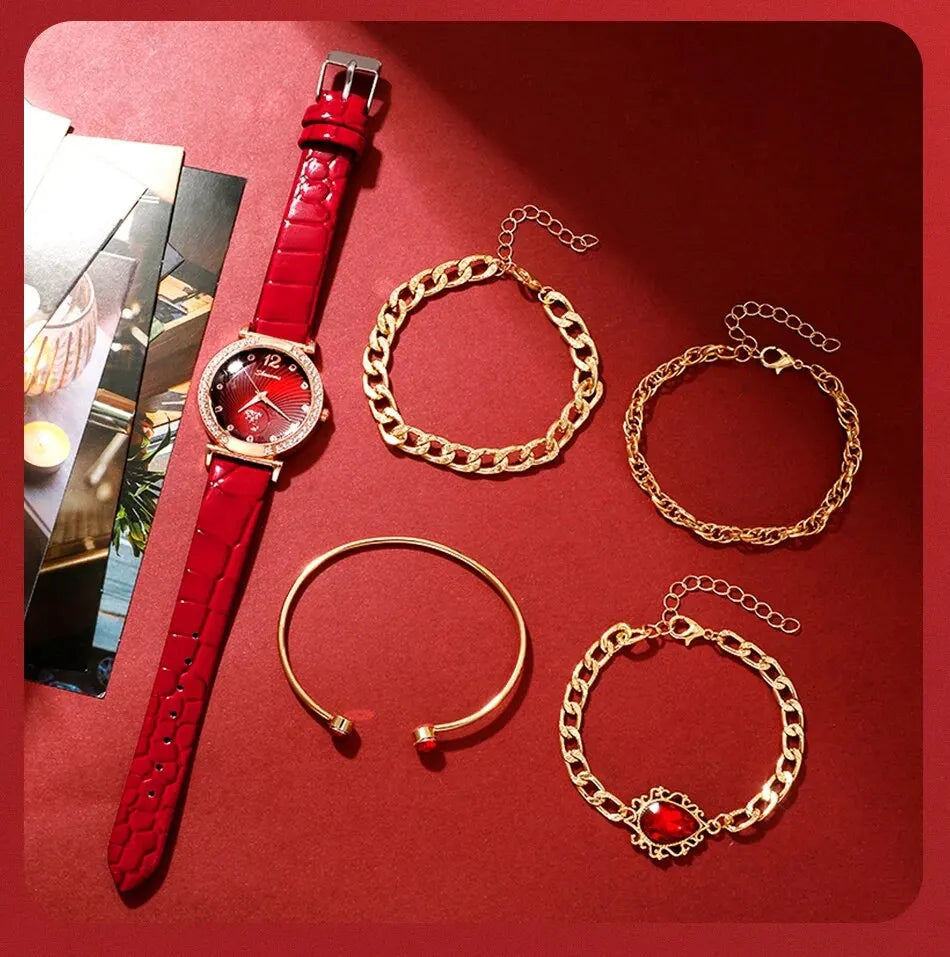 Diamant rouge, montre pour femme