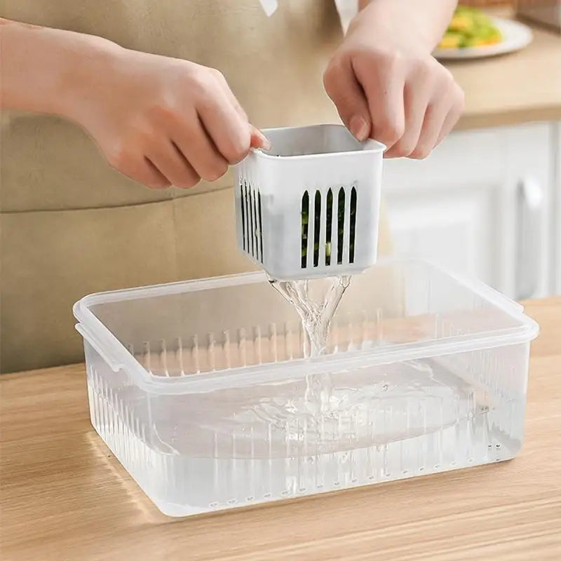 Boîte de rangement pour réfrigérateur 4/6 grilles pour aliments