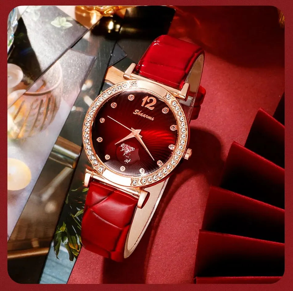 Diamant rouge, montre pour femme