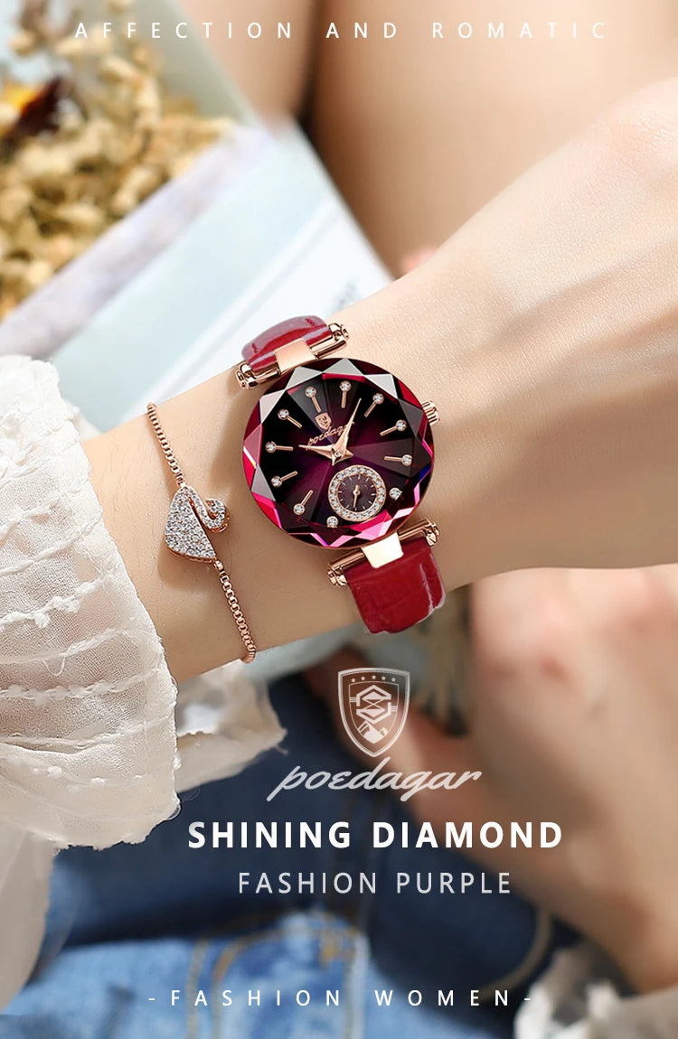 Diamant rouge, montre pour femme