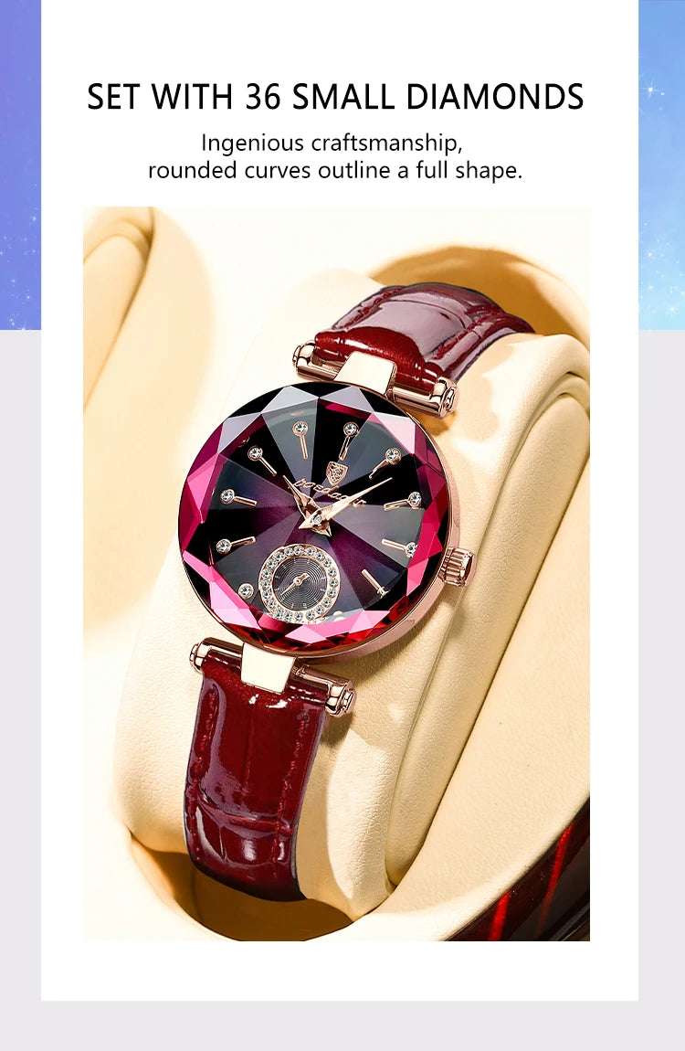 Diamant rouge, montre pour femme