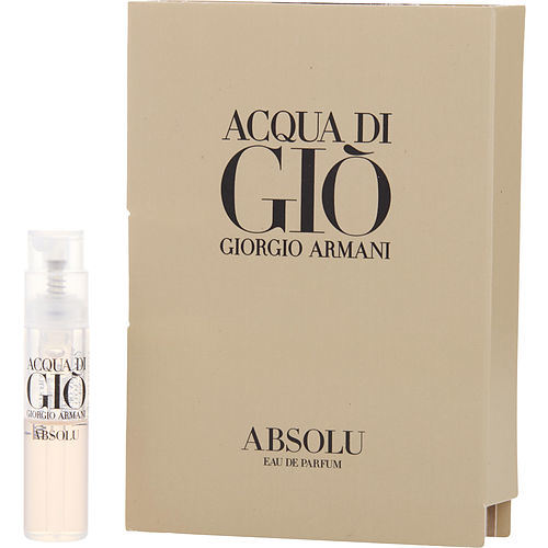 Acqua di gio absolu by giorgio armani eau de parfum spray vial on card